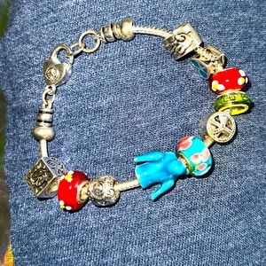 Peace charm bracelet